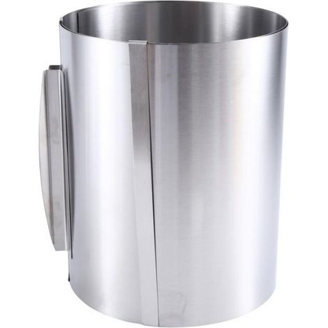 1 Cercle à gâteau, Acier inoxydable, Réglable 16-30 cm, Hauteur 20 cm, Pour pâtisserie maison (1/3)
