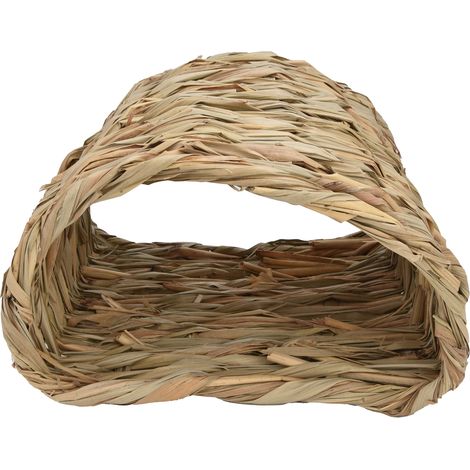 Tunnel en herbe tissée pour hamster, cochon d'Inde, hérisson, lit tunnel respirant, accessoires pour petits animaux (1/5)