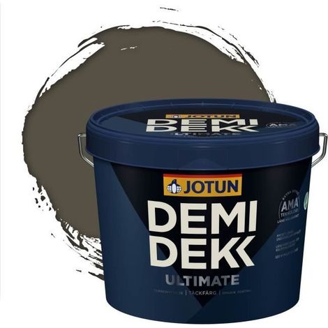 JOTUN - Peinture Bois, Lasure Opaque pour Extérieur et Intérieur Satinée - DEMI DEKK ULTIMATE - RAL 7013 - Gris Brun - 3L (1/2)
