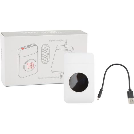 Boîte de rangement à épices Scorpion Lumineux avec boîtier de charge électronique USB coupe-vent et étanche à l'humidité, un appareil deux-en-un, blanc (1/5)