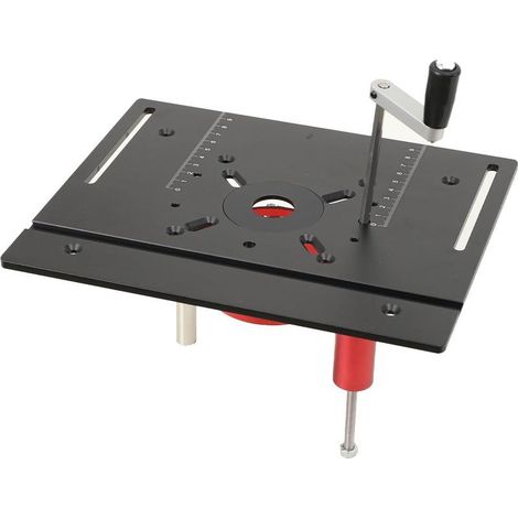 Routeur Lift, Table Fraisage Défonceuse, Kit daccessoires pour Table de Fraisage, Système de Levage Manuel Bois Machine de Gravure Table Scie Insert Substrat DIY Réglable (1/5)