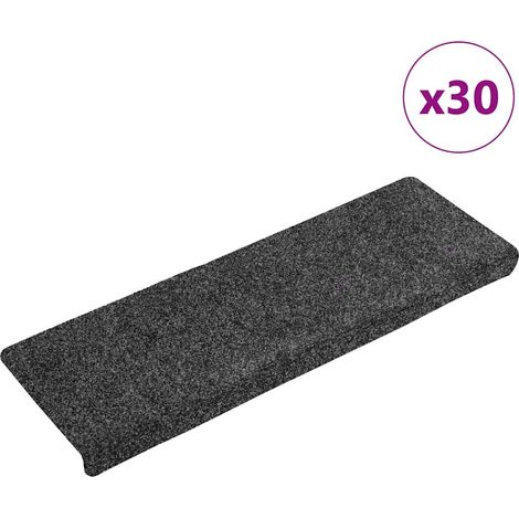 Stufenmatten Selbstklebend 30 Stk. 65x21x4 cm Dunkelgrau Rechteckiger Rand