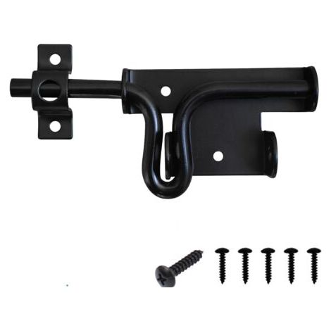 CSPARKV Loquet de portail robuste avec poignée – Verrou coulissant pour portails en bois, interrupteur double face avec cadenas – 15,2 cm, loquet de porte d'extérieur pour abri de jardin, grange, cour (1/5)