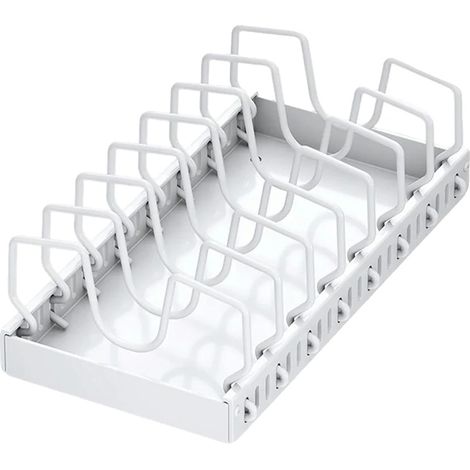 Organisateur de casseroles et poêles, support à couvercles escamotable, design gain de place, 1 PC, 42213.2CM, 1-niveau (1/2)