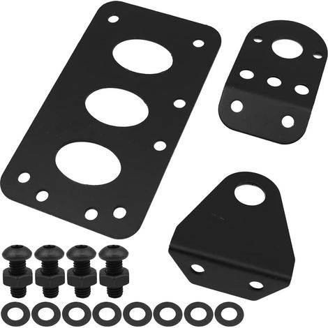 Support de Montage latéral Universel pour Plaque d'immatriculation de Moto - Noir