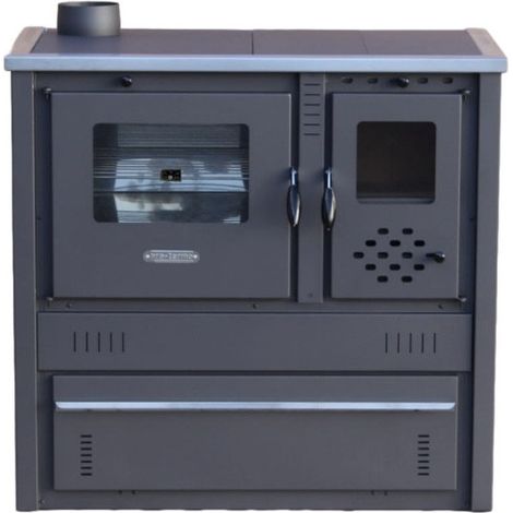 Cuisinière à bois PANONIA anthracite gauche (1/4)