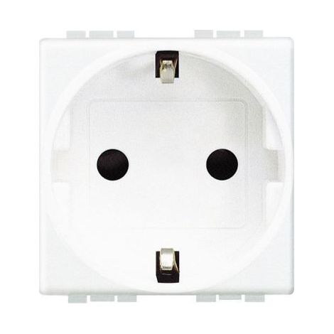 Base 2P+T Livinglight conexión tornillo Blanco 2 módulos N4141 (1/2)