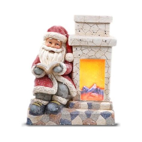 Decorazione Casa Natalizia Caminetto in Ceramica con Luce 32 x 38 cm (1/2)