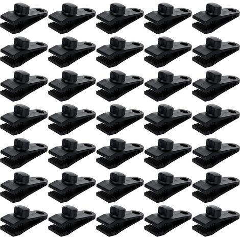 Paquete de 30 clips para lonas de tiendas de campaña, clips de bloqueo, clips para toldos, fijaciones para lonas de camping, velas de sombra y cubiertas de piscinas. (1/5)