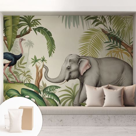 Tapete Vliestapete mit Kleber - trendige Wanddeko - elegant Fototapete für Wohnzimmer - Schlafzimmer Exotische Szene 208x146 cm