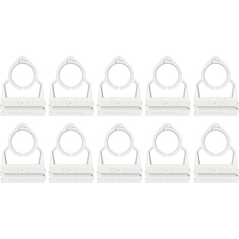 Sachet de 10 CLIPEA Blanc Ø16-20 mm - RAM (1/2)