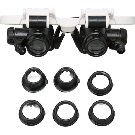 Loupe frontale LED 7x 10x 15x 25x pour travaux de précision et bijouterie (1/5)