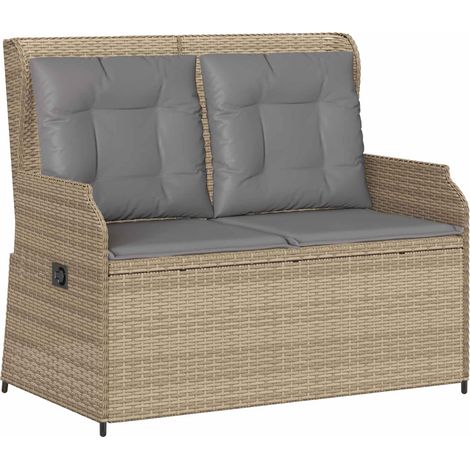 Maison Exclusive - Panchina da giardino Beige polyrattan