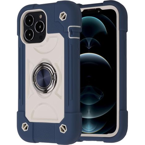 Custodia antiurto per iPhone 13 Pro Max, design in cristallo resistente, anello di supporto girevole a 360 gradi, protezione contro le cadute di livello militare. (1/2)