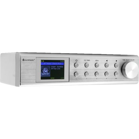 soundmaster IR1500SI Radio Internet sottopensile Internet, DAB+, FM Bluetooth, WLAN, Internetradio Vivavoce Argento (1/5)