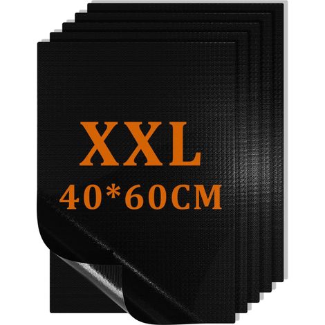 Tapis de Cuisson pour Barbecue Antiadhésif, Lot de 5 Feuilles 40x60 cm(Pince et pinceau non compris), Réutilisables et Lavables au Lave-vaisselle, Tapispour Barbecue, Four et Airfryer, Sans PFOA (1/5)