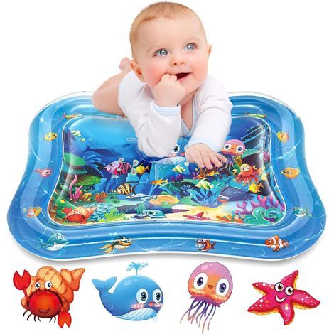 JSSEVN - Inflatable Tummy Time Mat Premium Baby Water Play Mat for Babies and Toddlers Baby Toys for 3-6-9 Months (1/5)