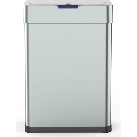 Kitchen Move – Poubelle automatique 60L inox avec couvercle à ouverture infrarouge – Base antidérapante – Fermeture silencieuse – BATD650
