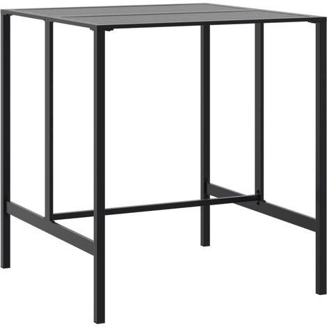 Maison Exclusive - Bartisch Schwarz 100x100x110 cm Pulverbeschich