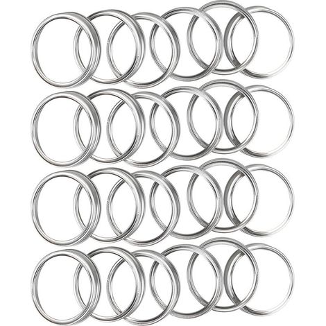 Set mit 24 luftdichten Deckeln für Gläser, massive runde Verschlüsse, Küchenzubehör, silberfarben, 86 mm (1/5)
