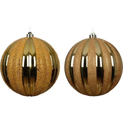 Glitzernde Weihnachtskugel in Gold Ø20 cm