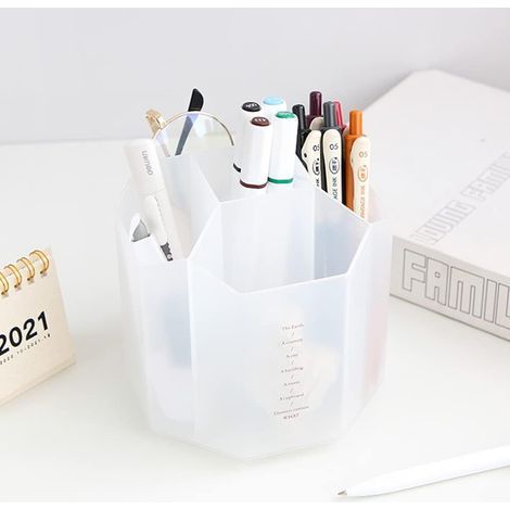 Ce porte-stylo efficace et organisé est fabriqué en plastique robuste et durable, arbore une apparence élégante et dispose de plusieurs compartiments pour le rangement sur bureau avec une conception r