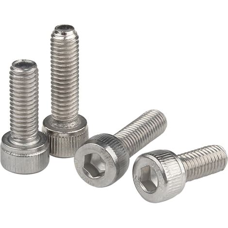 100 vis à tête cylindrique creuse en acier inoxydable 304 A2-70, longueur 2–20 mm (12 M1.6 pièces))