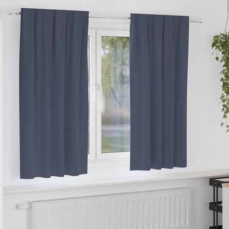 Verdunkelungs-Vorhänge mit Ringen 2 pcs Anthrazit 175 x 140 cm