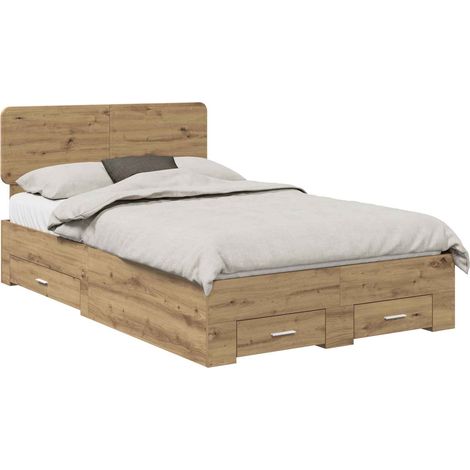 Maison Exclusive - Estructura de cama con cajón Roble artisan 120 (1/5)