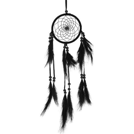 Dream Catcher Plumes Perles Voiture Nursery Chambre Décoration Murale Noir (1/5)