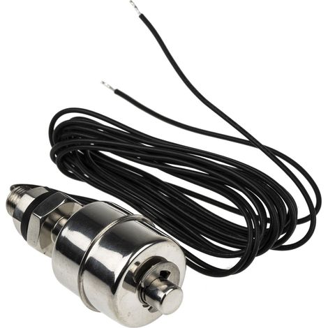 Capteur de niveau  à flotteur RS PRO, Vertical, sortie Charge directe, en Acier inoxydable, câble 300mm ( Prix pour 1 ) (1/2)