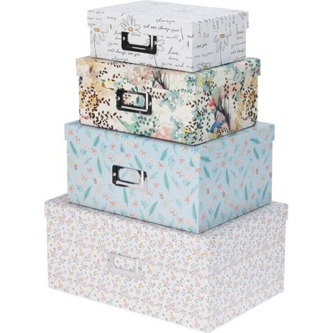 Juego de 4 cajas decorativas (1/4)
