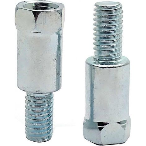 Paire d'adaptateurs de rétroviseurs arrière pour moto M10 10 mm 8 mm M8, filetage réglable (droite/gauche), vis d'augmentation (1/5)