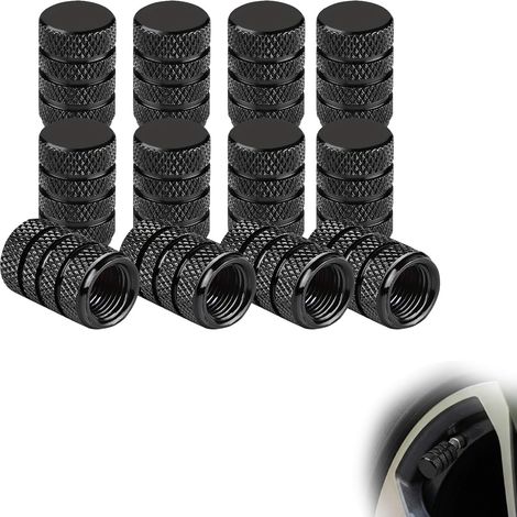 12pcs Aluminum Tire Valve Stem Caps Metal Car Tire Dust Caps Valve Caps for Cars, SUV, Motorcycles (Grey) (1/5)