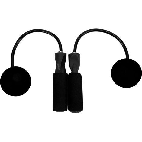 No-rope jump rope, sports training, fat burning, cordless jumping for men, women and children, black