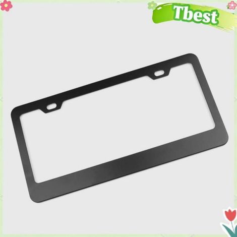 Support Plaque D Immatriculation - Acier Inoxydable - Pour Voiture Camion Moto - 31 X 16 Cm - Noir - 1 Unite (1/5)