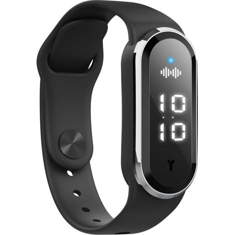 1pcs noir intelligent anti - insectes bracelet, montre électronique ultrasonique anti - moustique montre pour les personnes âgées, les enfants, les adultes et les femmes enceintes (1/4)