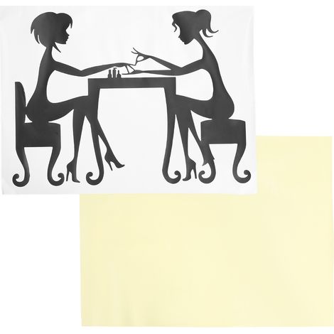 Autocollants Mural Salon de Manucure Art des Ongles Vinyle Amovible Décor Intérieur Sticker Fenêtre Murale Grande Taille (1/5)