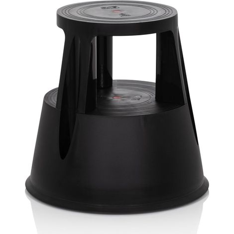 Tritthocker / Rollhocker TIO-M I Kunststoff schwarz hjh OFFICE