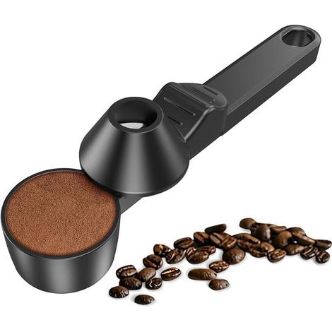 Cucchiaio da caffè riutilizzabile, cucchiaio da caffè con imbuto, in plastica (1/5)