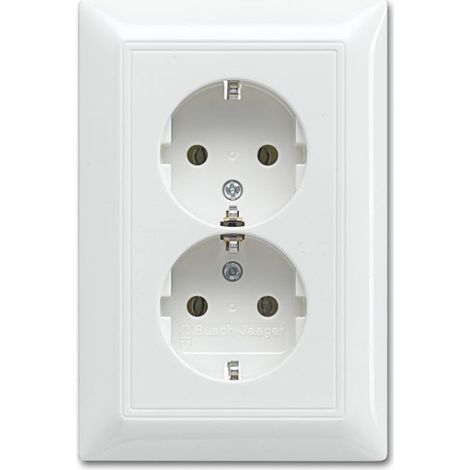 prise murale double SCHUKO® Busch-balance® SI
