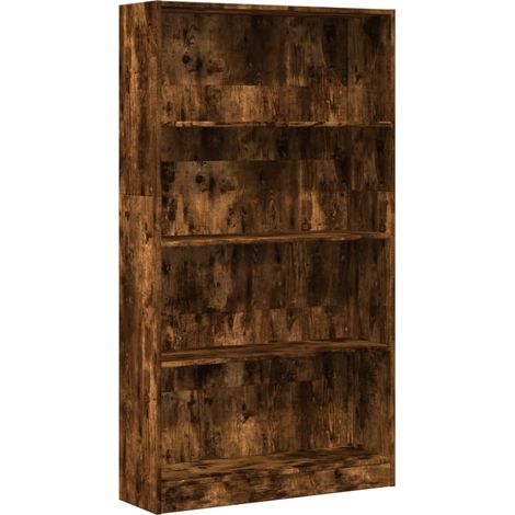 vidaXL Libreria Rovere Fumo 80x24x143 cm in Legno Multistrato