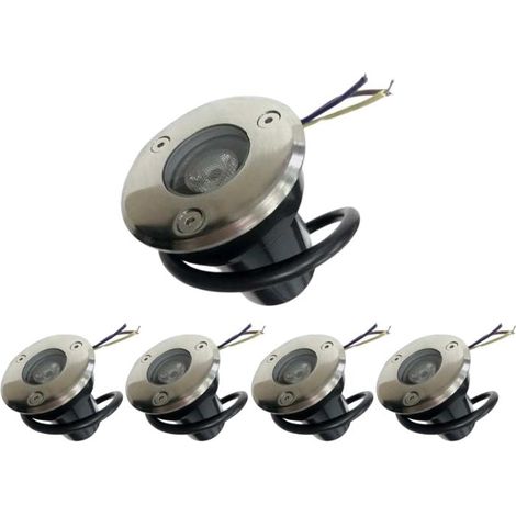 Pack de 5 - Spot Extérieur Encastrable LED IP65 220V Sol 3W 45° - Blanc Neutre - SILUMEN (1/5)