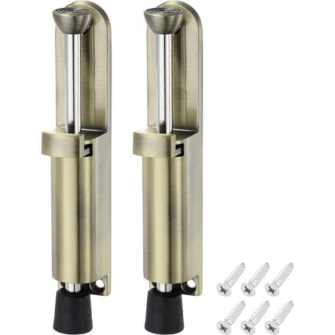 Confezione da 4 fermaporta a molla telescopici, fermaporta regolabili per distanza dal pavimento di 45 mm/1,77", bronzo (1/5)