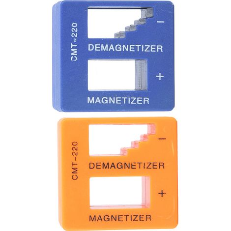 Lot de 2 outils 2-en-1 d'aimantation et désaimantation rapide pour tournevis (1/4)