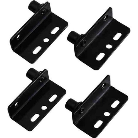 Charnières pivotantes noires robustes à tige dissimulée avec bague pour portes en bois, tiroirs, meubles, armoires, armoires (1/4)