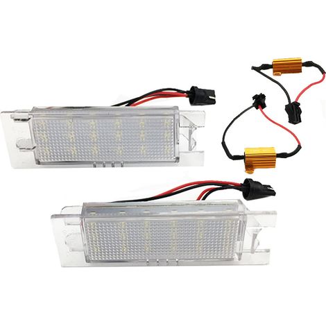 Paire d'éclairages de plaque d'immatriculation à LED de remplacement pour OPEL Zafira ASTRA CORSA Insignia