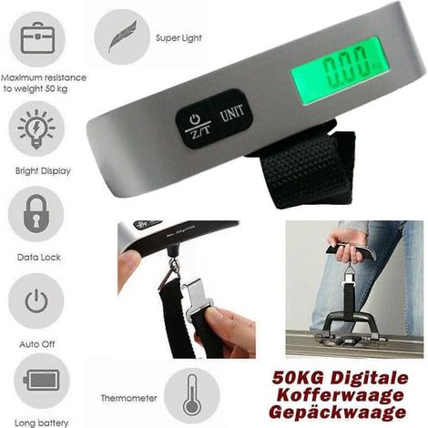 Digital Resväska Våg Bagagevåg Hängvåg Handvåg Resevåg LCD-Display Nytt kit kit