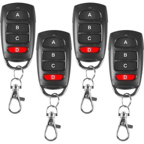 Télécommande de porte universelle, télécommande universelle 4PCS, télécommande de porte de garage, télécommande de porte coulissante, télécommande de porte pour porte automatique fréquence 433 MHz (1/5)
