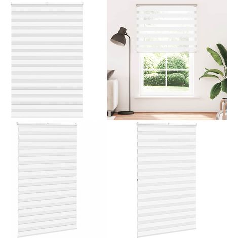 vidaXL Zebrarollo Weiß 145x200 cm Stoffbreite 140,9 cm Polyester (1/5)
